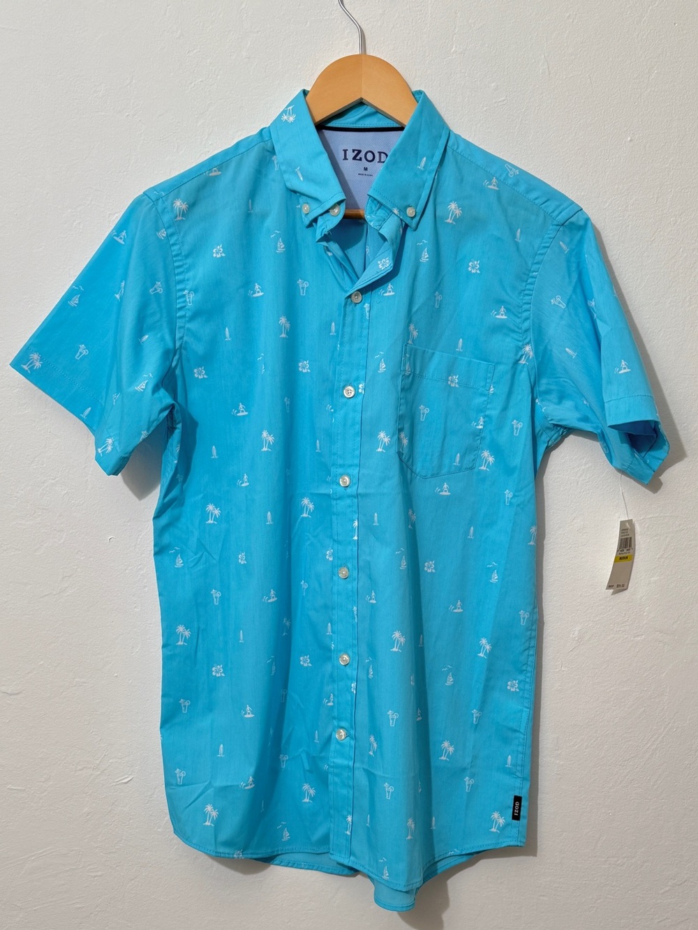 Izod Aqua Performance Polo with Dark Navy Accent
